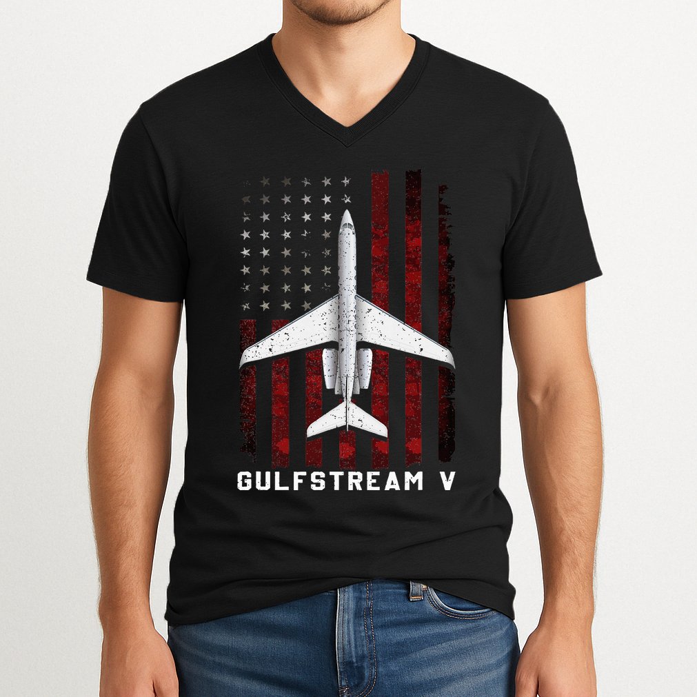 Gulfstream V G5 Jet G5 Plane Gulfstream 5 Gulfstream Gv V-Neck T-Shirt