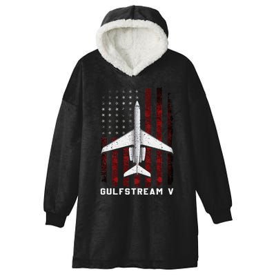 Gulfstream V G5 Jet G5 Plane Gulfstream 5 Gulfstream Gv Hooded Wearable Blanket