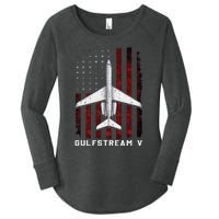 Gulfstream V G5 Jet G5 Plane Gulfstream 5 Gulfstream Gv Women's Perfect Tri Tunic Long Sleeve Shirt