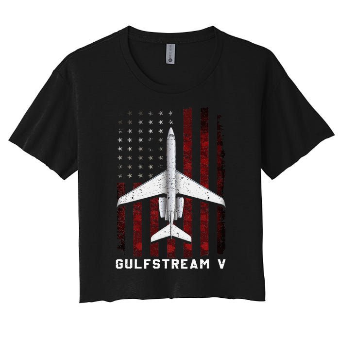 Gulfstream V G5 Jet G5 Plane Gulfstream 5 Gulfstream Gv Women's Crop Top Tee