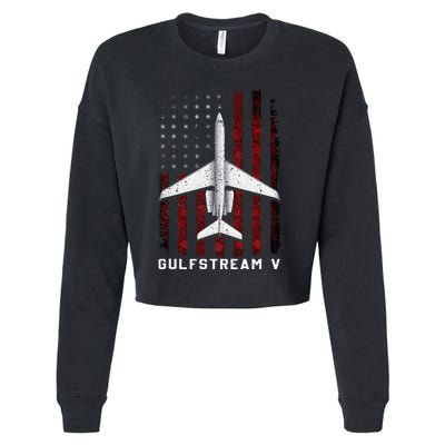 Gulfstream V G5 Jet G5 Plane Gulfstream 5 Gulfstream Gv Cropped Pullover Crew