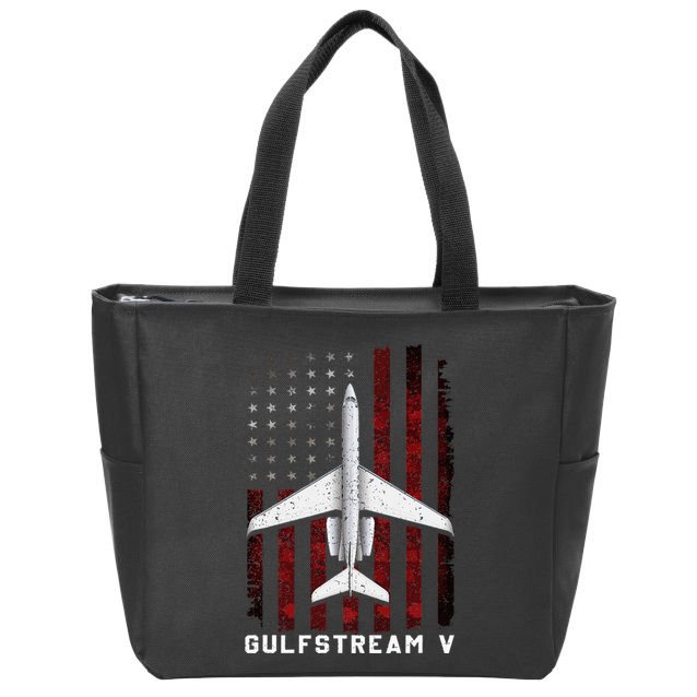 Gulfstream V G5 Jet G5 Plane Gulfstream 5 Gulfstream Gv Zip Tote Bag