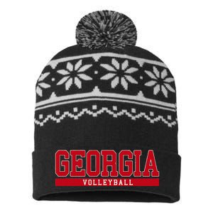 Georgia Volleyball USA-Made Snowflake Beanie