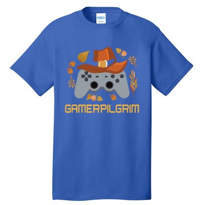 Gamerpilgrim Video Game Controller Funny Thanksgiving Game Gift Tall T-Shirt