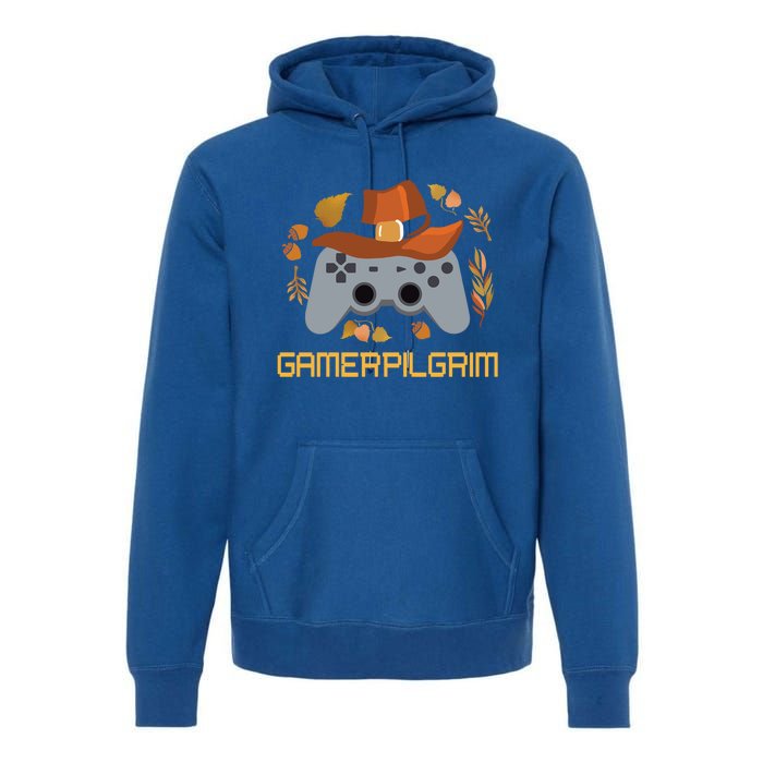 Gamerpilgrim Video Game Controller Funny Thanksgiving Game Gift Premium Hoodie