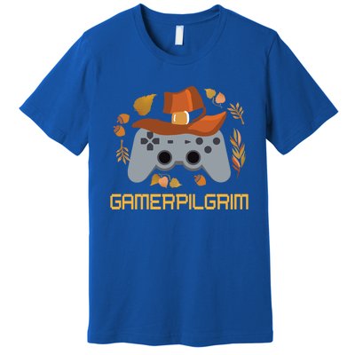 Gamerpilgrim Video Game Controller Funny Thanksgiving Game Gift Premium T-Shirt