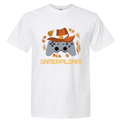 Gamerpilgrim Video Game Controller Funny Thanksgiving Game Gift Garment-Dyed Heavyweight T-Shirt