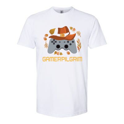 Gamerpilgrim Video Game Controller Funny Thanksgiving Game Gift Softstyle CVC T-Shirt