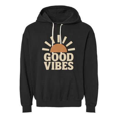 Good Vibes Garment-Dyed Fleece Hoodie