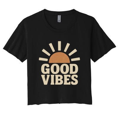 Good Vibes Women's Crop Top Tee