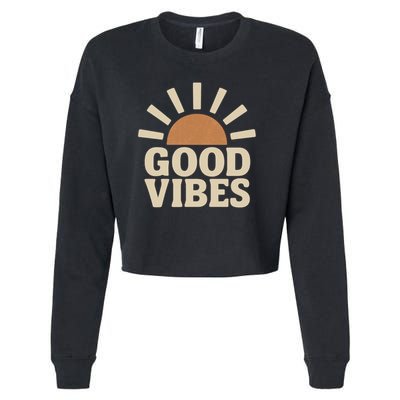 Good Vibes Cropped Pullover Crew