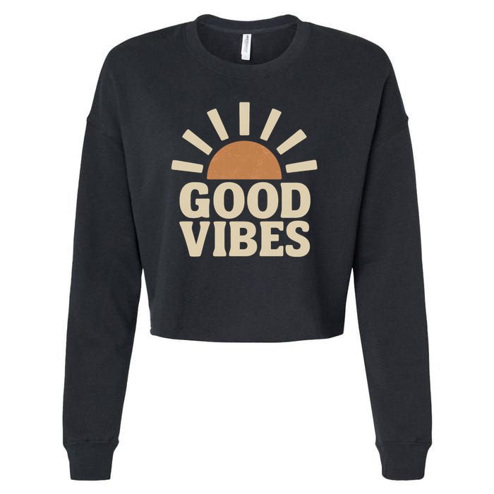 Good Vibes Cropped Pullover Crew