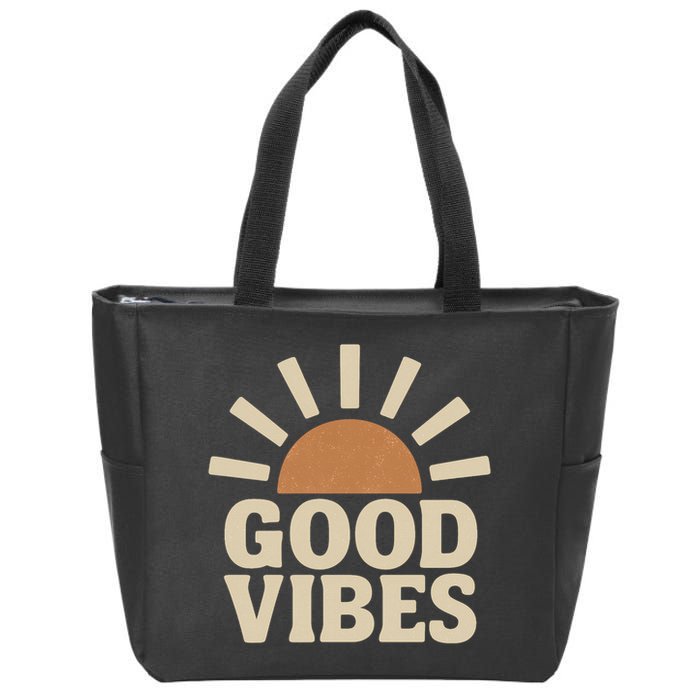 Good Vibes Zip Tote Bag