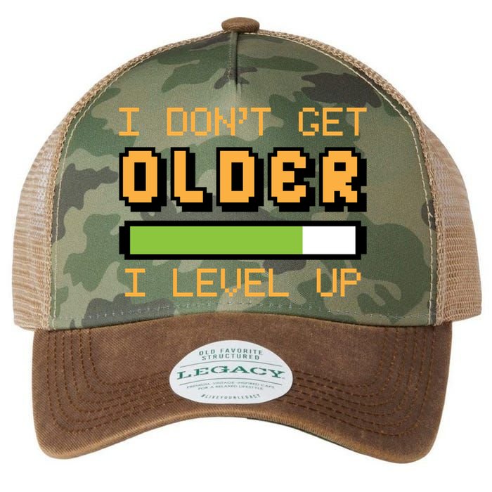 Geek Video Game Gamer Birthday I Dont Get Older I Level Up Gift Legacy Tie Dye Trucker Hat