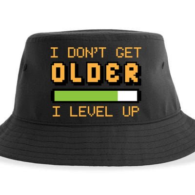 Geek Video Game Gamer Birthday I Dont Get Older I Level Up Gift Sustainable Bucket Hat