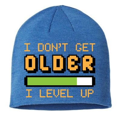 Geek Video Game Gamer Birthday I Dont Get Older I Level Up Gift Sustainable Beanie
