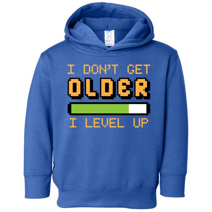 Geek Video Game Gamer Birthday I Dont Get Older I Level Up Gift Toddler Hoodie