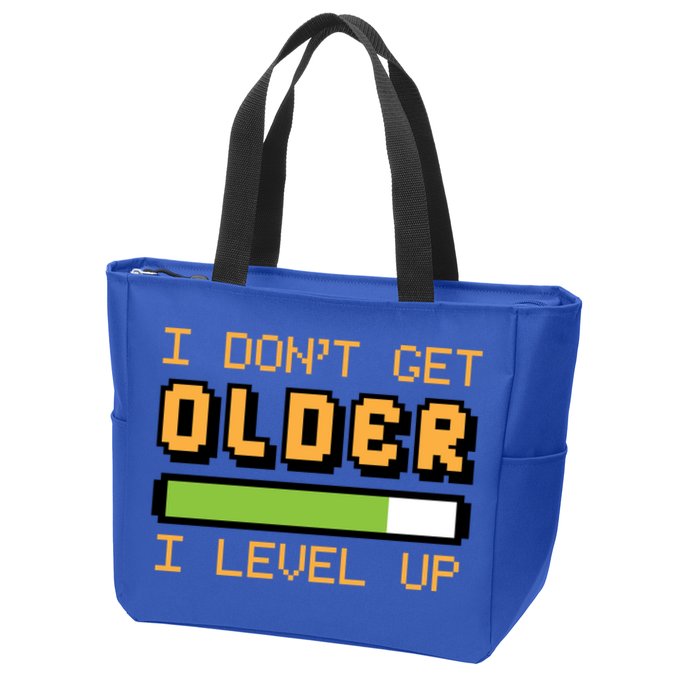 Geek Video Game Gamer Birthday I Dont Get Older I Level Up Gift Zip Tote Bag