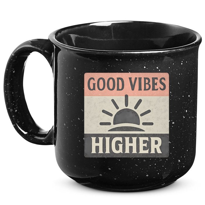 Good Vibes Higher 15oz Campfire Ceramic Mug