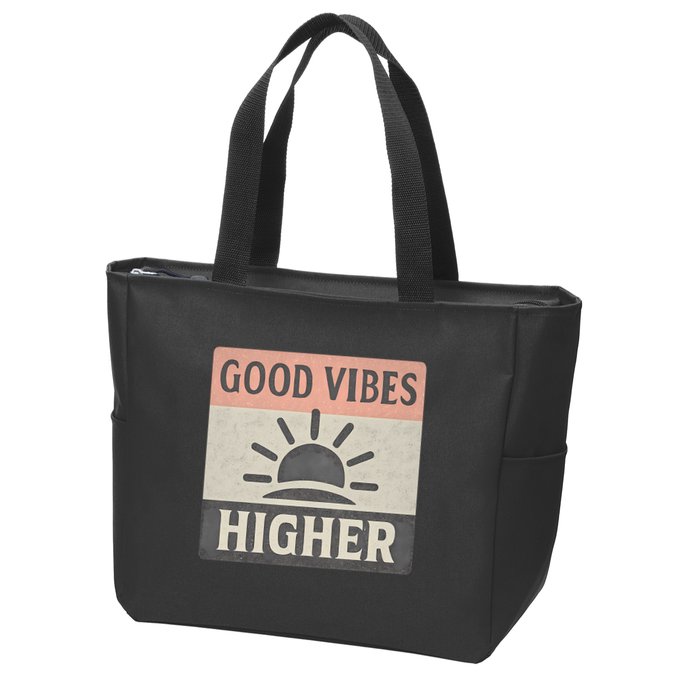 Good Vibes Higher Zip Tote Bag