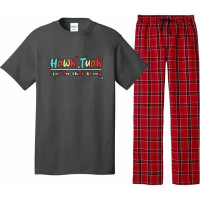 Groovy Vintage Hawk Tuah Spit On That Thing Gift Pajama Set