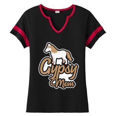 Gypsy Vanner Horse Mom Horseback Riding Stable Gift Ladies Halftime Notch Neck Tee