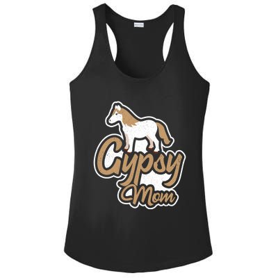 Gypsy Vanner Horse Mom Horseback Riding Stable Gift Ladies PosiCharge Competitor Racerback Tank