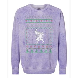 Gruss Vom Krampus Goth Ugly Christmas Sweater Colorblast Crewneck Sweatshirt