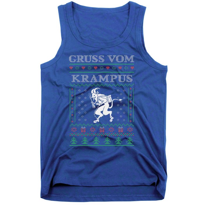 Gruss Vom Krampus Goth Ugly Christmas Sweater Tank Top