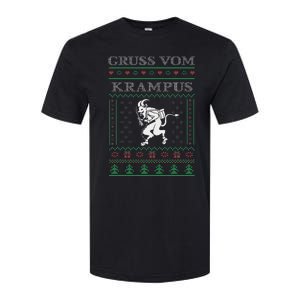 Gruss Vom Krampus Goth Ugly Christmas Sweater Softstyle CVC T-Shirt