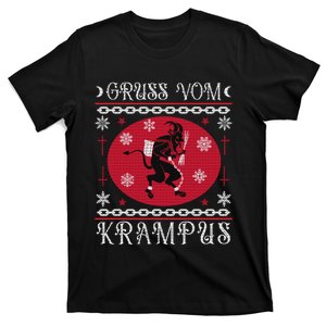 Gruss Vom Krampus. Goth Christmas Ugly Sweater T-Shirt