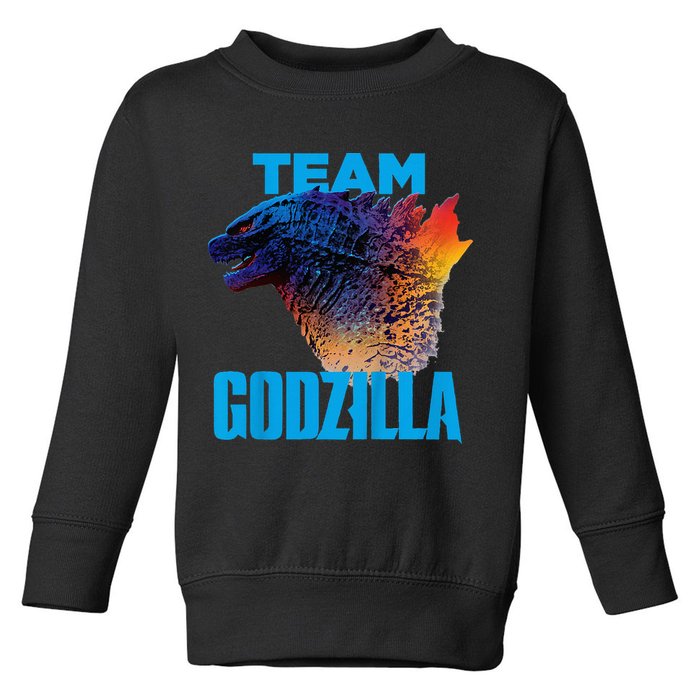 Godzilla vs Kong Offici.al Team Godzilla Neon Toddler Sweatshirt