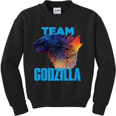 Godzilla vs Kong Offici.al Team Godzilla Neon Kids Sweatshirt