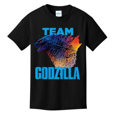 Godzilla vs Kong Offici.al Team Godzilla Neon Kids T-Shirt