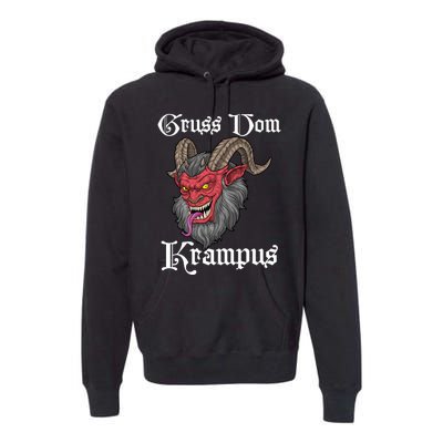 Gruss Vom Krampus Germanic Christmas Demon Merry Krampus Premium Hoodie