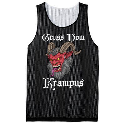 Gruss Vom Krampus Germanic Christmas Demon Merry Krampus Mesh Reversible Basketball Jersey Tank