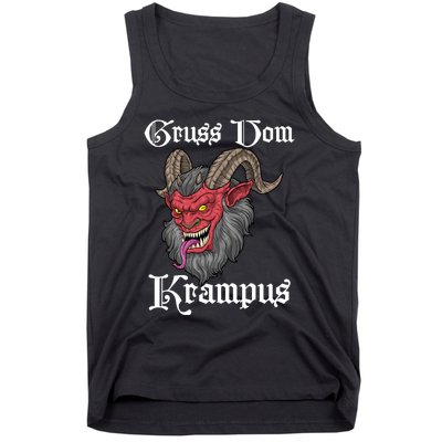 Gruss Vom Krampus Germanic Christmas Demon Merry Krampus Tank Top