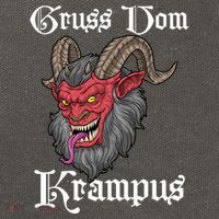 Gruss Vom Krampus Germanic Christmas Demon Merry Krampus Cotton Canvas Backpack