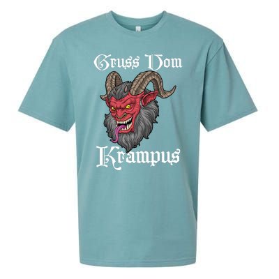 Gruss Vom Krampus Germanic Christmas Demon Merry Krampus Sueded Cloud Jersey T-Shirt