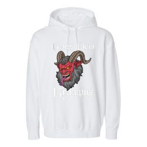 Gruss Vom Krampus Germanic Christmas Demon Merry Krampus Garment-Dyed Fleece Hoodie