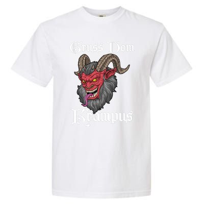 Gruss Vom Krampus Germanic Christmas Demon Merry Krampus Garment-Dyed Heavyweight T-Shirt