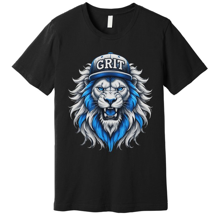 Grit Vintage Lion Lover Women Boy Premium T-Shirt