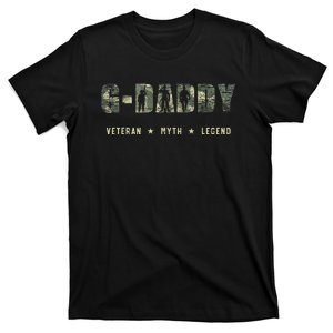 G-Daddy Veteran Myth Legend Camo American Flag Father's Day T-Shirt