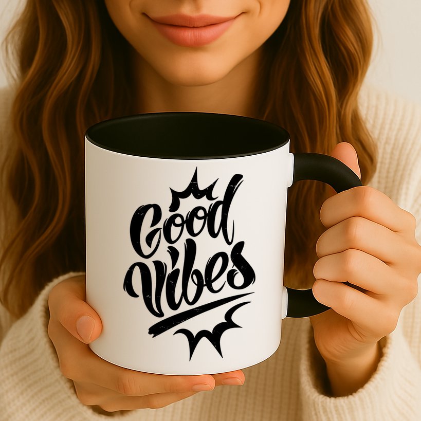 Good Vibes Motivational Quote Mug