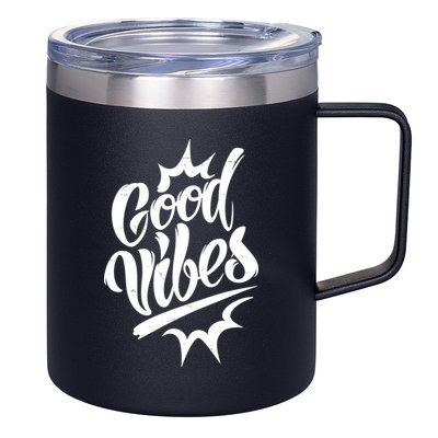 Good Vibes Motivational Quote 12oz Stainless Steel Coffee Mug