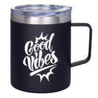 Good Vibes Motivational Quote 12oz Stainless Steel Coffee Mug