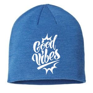 Good Vibes Motivational Quote Sustainable Beanie