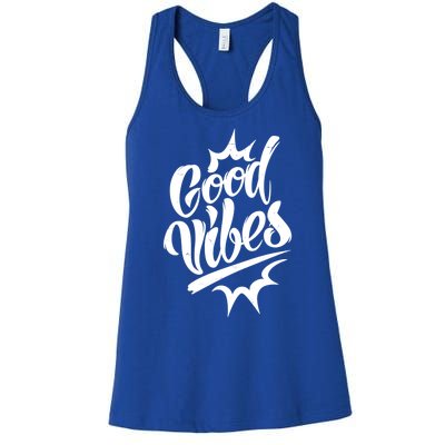 Good Vibes Motivational Quote Women's Racerback Tank