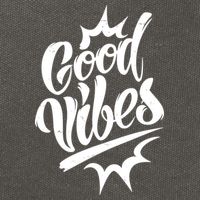 Good Vibes Motivational Quote Cotton Canvas Backpack