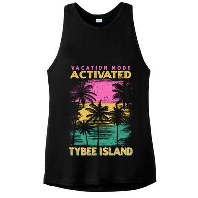 Georgia Vacation Mode Activated Tybee Island Gift Ladies PosiCharge Tri-Blend Wicking Tank